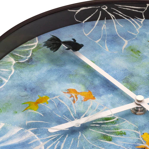 Wandklok Nextime dia 30cm blauw kunststof Pond