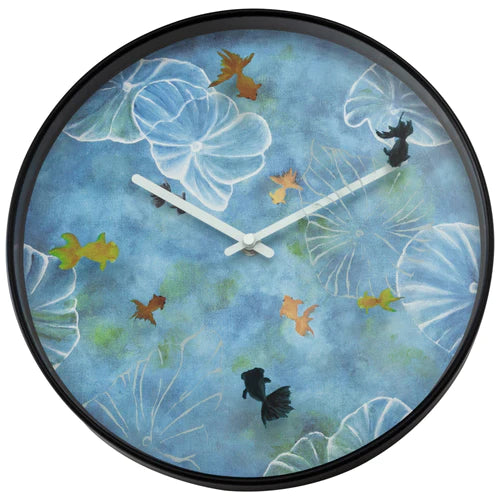 Wandklok Nextime dia 30cm blauw kunststof Pond