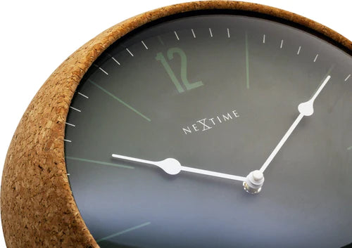 Wandklok NeXtime Cork Ø 30 cm groen