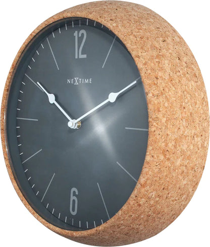 Wandklok NeXtime Cork Ø 30 cm groen