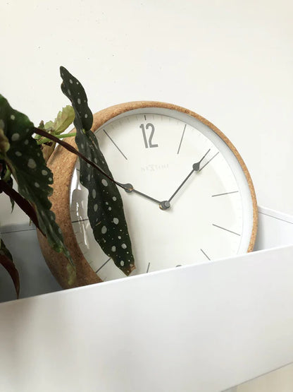 Wandklok NeXtime Cork Ø 30 cm groen