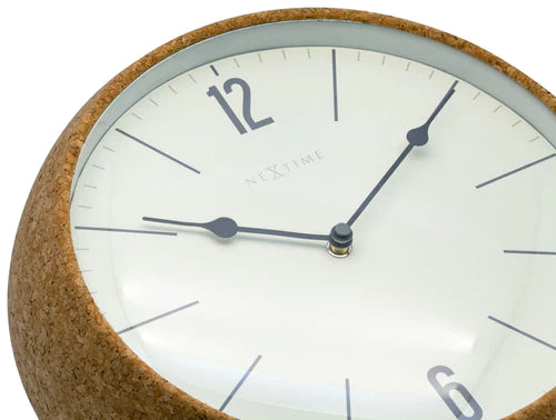 Wandklok NeXtime Cork Ø 30 cm groen