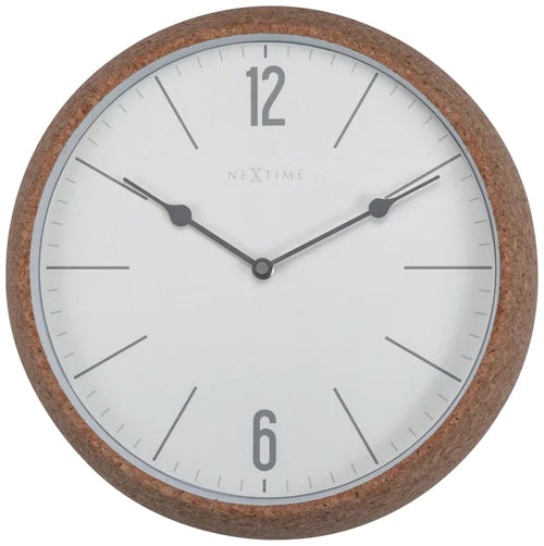 Wandklok NeXtime Cork Ø 30 cm groen