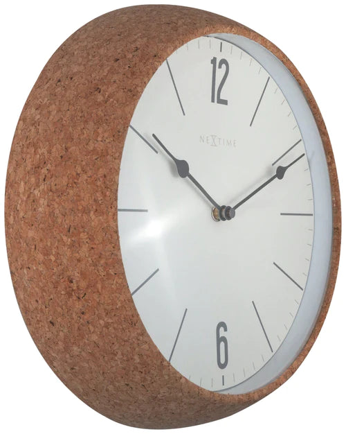 Wandklok NeXtime Cork Ø 30 cm groen