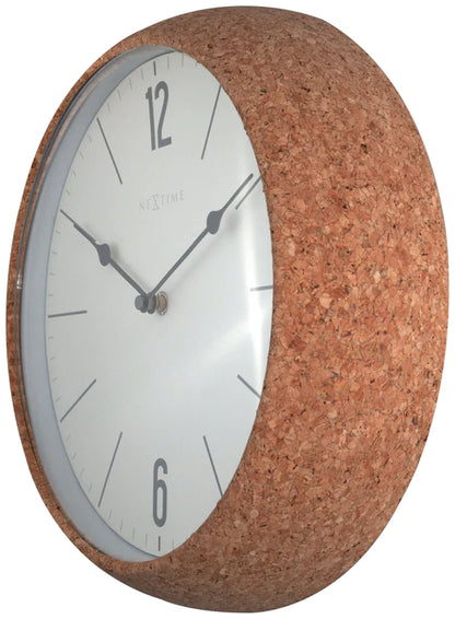 Wandklok NeXtime Cork Ø 30 cm groen