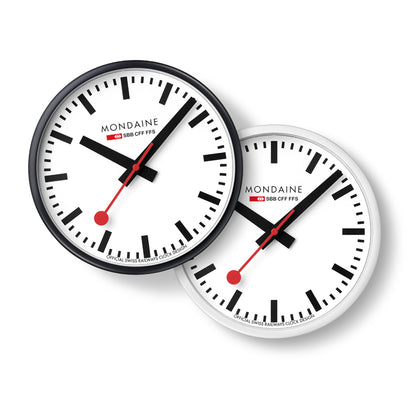 Mondaine 25cm wandklok wit