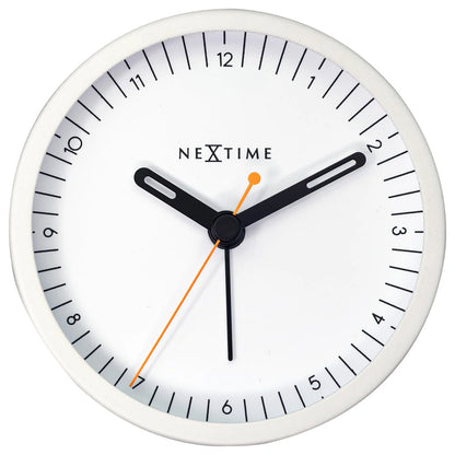 Wekker Nextime Small 9 cm wit