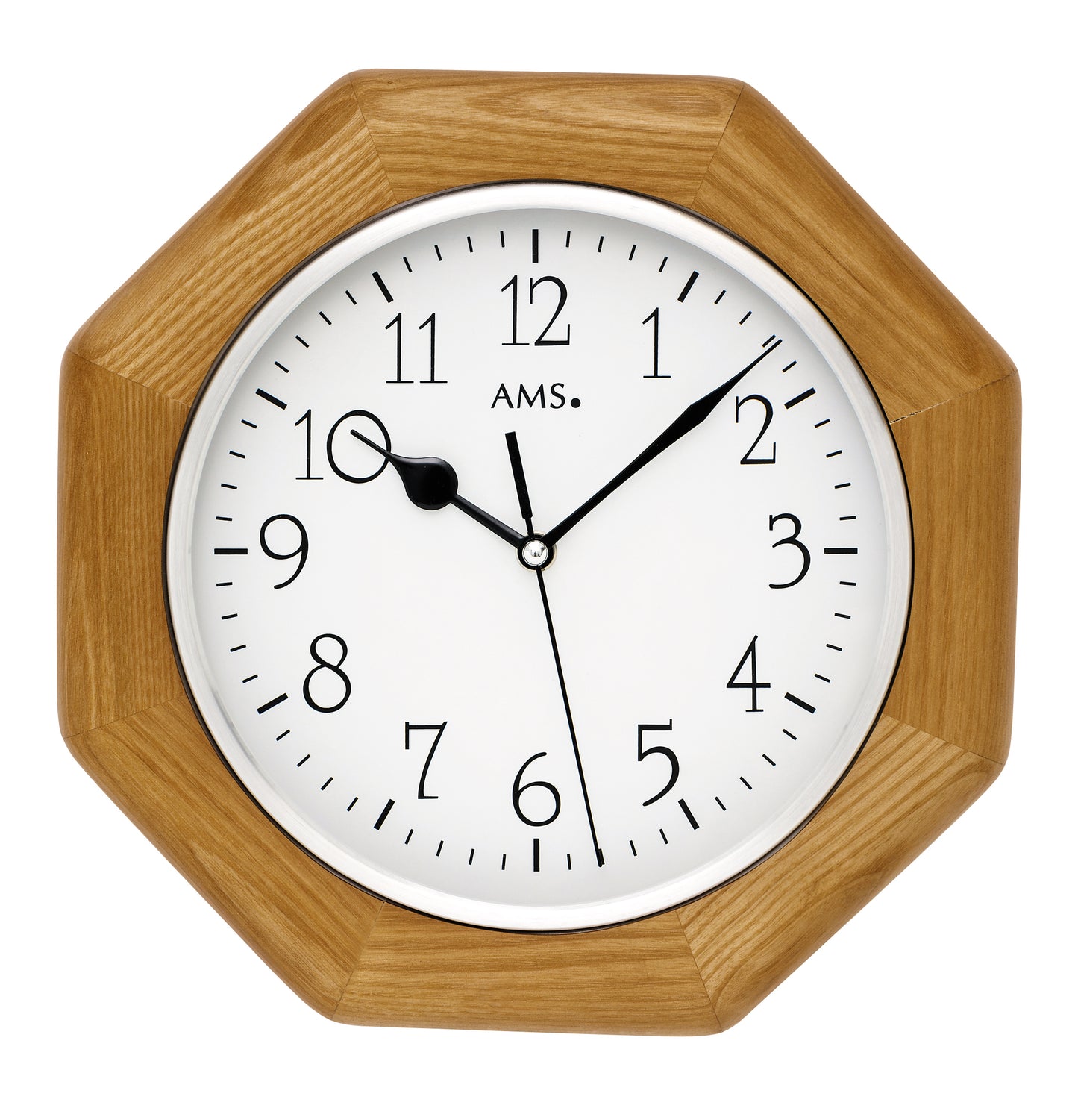 AMS Wandklok 5512Q - midden eiken Quartz