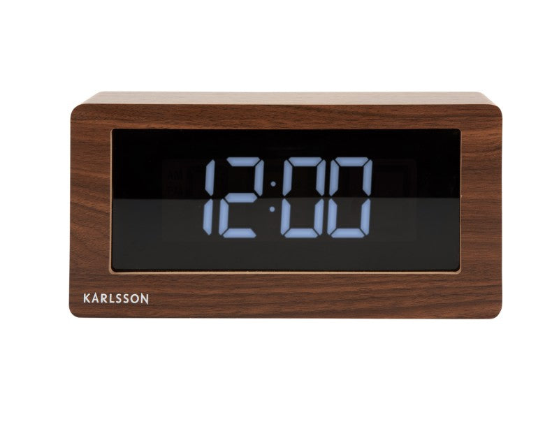 Alarm Clock Boxed LED Black Alarmklok / Wekker 25cm op battarij of USB