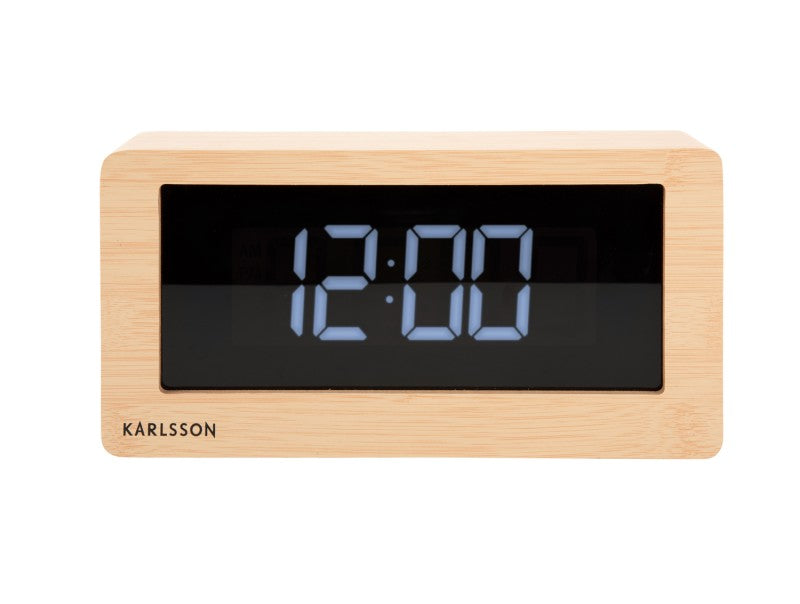 Alarm Clock Boxed LED Black Alarmklok / Wekker 25cm op battarij of USB