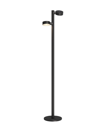 Sompex | vloerlamp RONDA| Dubbele lampen |  Zwart | oplaadbare vloerlamp|