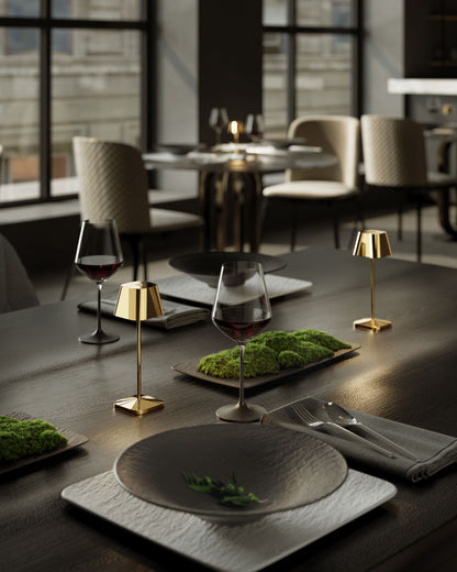 Villeroy & Boch | Neapel Micro | Oplaadbare tafellamp | in-outdoor | IP65 | Dimbaar | Goud