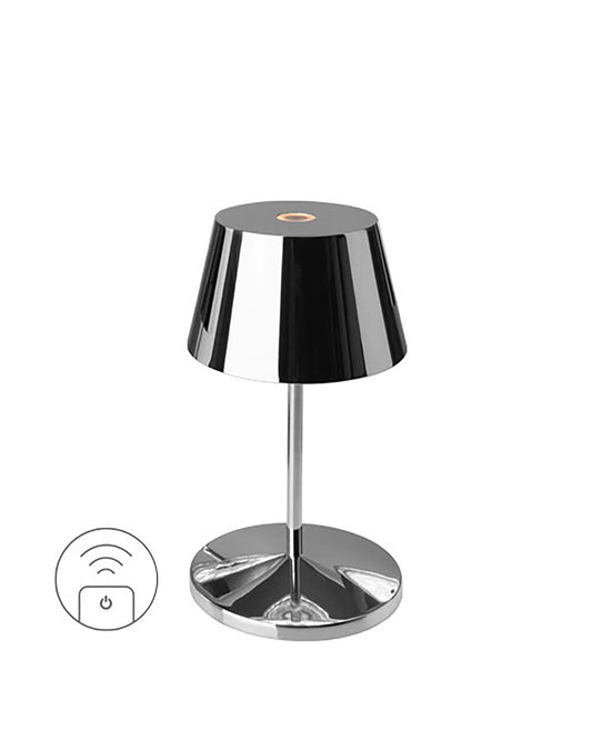 Villeroy & Boch| Tafellamp SEOUL RC | Chroom| oplaadbare tafellamp | Indoor-outdoor|
