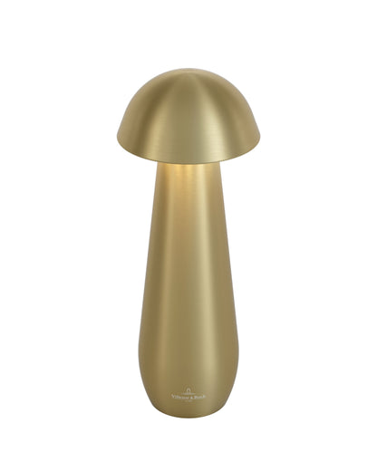 Villeroy & Boch tafellamp MODENA | 21 cm| Geborsteld goud | op accu / dimbaar  / oplaadbaar