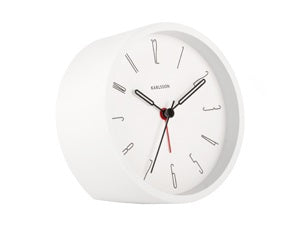 Alarm Clock Belle Numbers White Karlsson / Alarmklok - Wekker 11cm