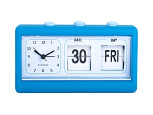 Karlsson Alarm Clock Data Flip Bright Blue