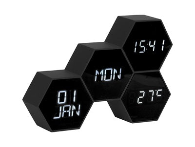 Alarm Clock Six In The Mix Black Alarmklok / Wekker 17cm