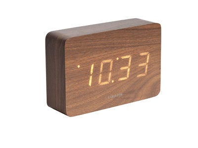 Alarm Clock Square brown Digitale klok / Alarmklok Wekker Bruin