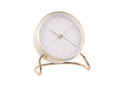 Alarm Clock Stylish Numbers White