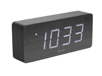 Alarm Clock Tube zwart Digtale Klok / Alarmklok / Wekker 21 cm