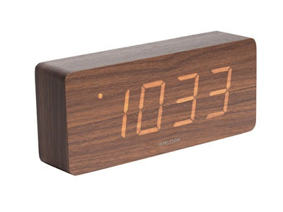 Alarm Clock Tube Brown Digitale Klok / Alarm Klok / Wekker 21cm