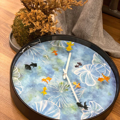 Wandklok Nextime dia 30cm blauw kunststof Pond