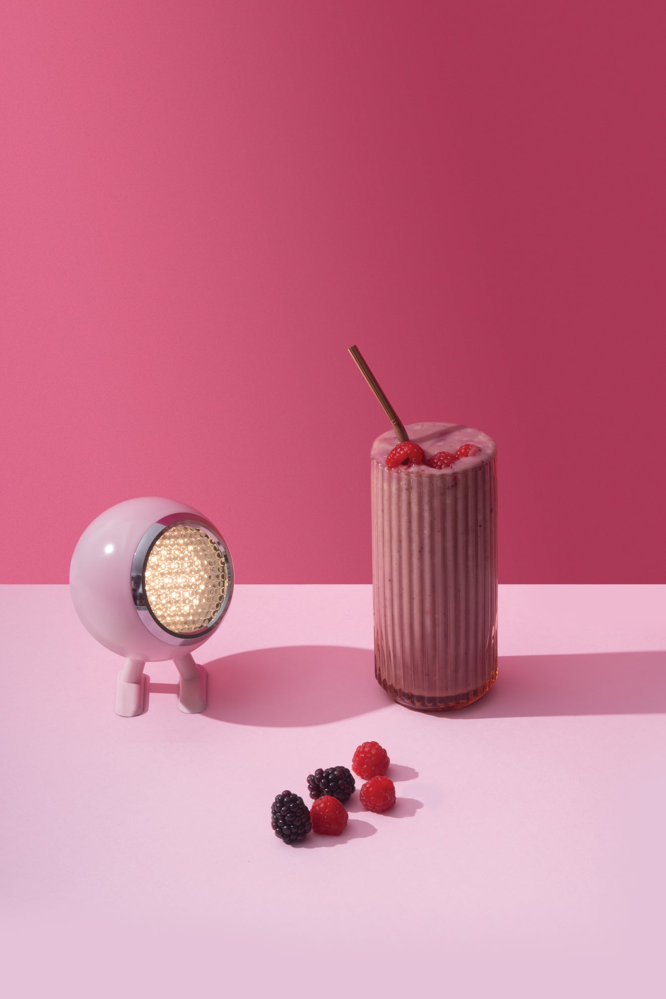 Mr. Wattson - Norbitt LED lamp - Smoothie Pink - oplaadbaar met usb - 3 standen dimbaar - 8,3x10x12,5 cm