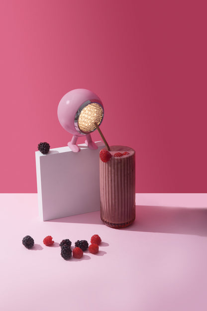 Mr. Wattson - Norbitt LED lamp - Smoothie Pink - oplaadbaar met usb - 3 standen dimbaar - 8,3x10x12,5 cm