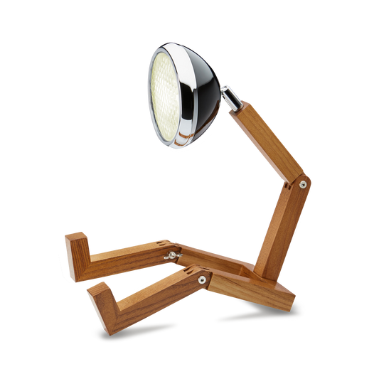 MR WATTSON Original 12 V LED Tafellamp Fashion Zwart - Lamp - Zwart met hout - leuk kado voor hem of haar - verlichting sfeer
