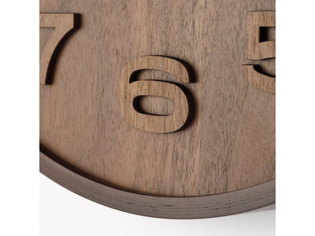 Wandklok NeXtime dia. 35 cm, hout, bruin, 'Wood Wood Medium'