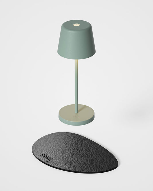 Silwy x Sompex | Tafellamp MONACO | Olijf groen | oplaadbare tafellamp | Magnetisch | Ideaal voor camping of boot