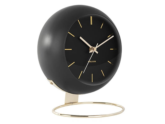 Table Clock Globe black