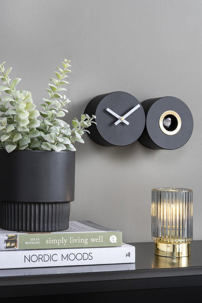 Wall Clock Duo Cuckoo Black Karlsson koekosklok 26cm