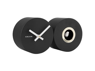 Wall Clock Duo Cuckoo Black Karlsson koekosklok 26cm