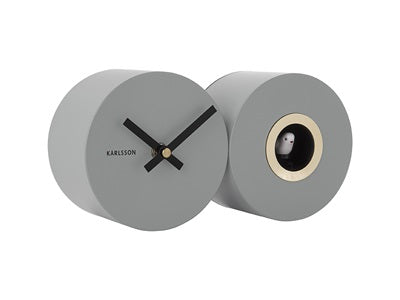 Wall Clock Duo Cuckoo Grey Karlsson Koekoeksklok 26cm