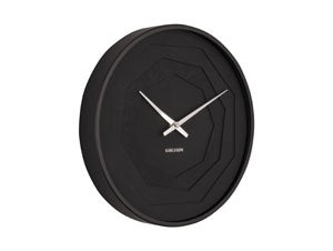 Wall Clock Layered Origami Black