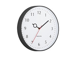 Wall Clock Loupe Black