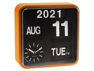 Wall Clock Mini Flip orange