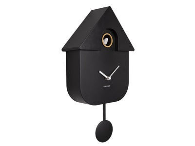 Wall Clock Modern Cuckoo Zwart Koekoeksklok