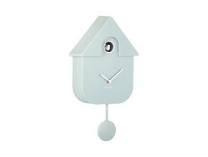 Wall Clock Modern Cuckoo Light Blue Koekoeksklok