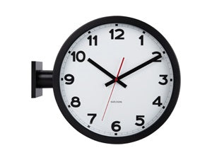 Wall Clock New Classic Double Sided White