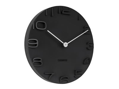 Wall Clock On The Edge zwart