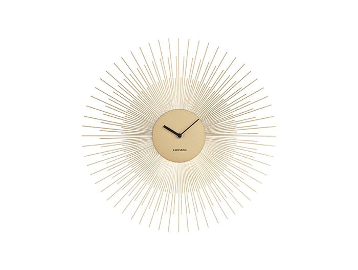 Wall Clock Peony Gold