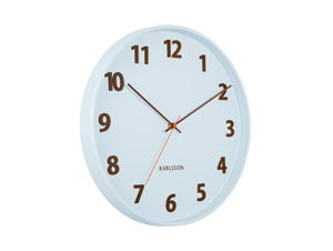 Wall Clock Summertime Light Blue