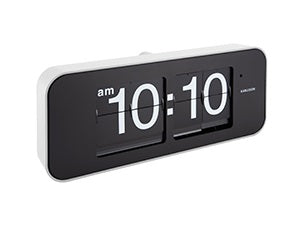 Wall Clock Wide Flip White