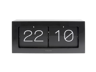 Wall/Table Clock Boxed Flip XL Black