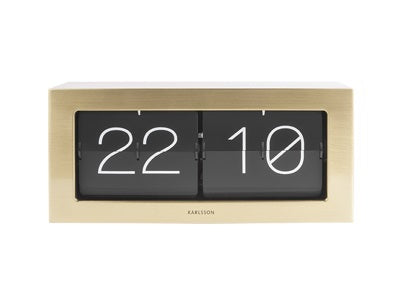 Wall/Table Clock Boxed Flip XL Gold