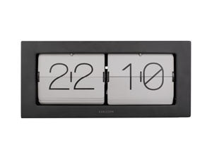 Wall/Table Clock Boxed Flip XL Grey