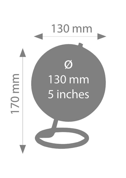 Troika | Wereldbol GALILEI| Zwart-zilverkleurig | Ø13cm / Emform