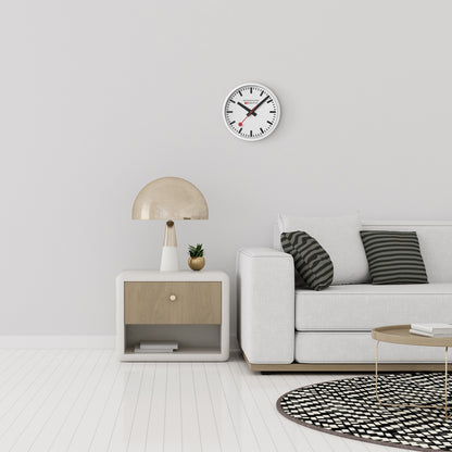 Mondaine 25cm wandklok wit